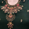 Load image into Gallery viewer, Kashish Vol - 2 Chiffon Shirt With Silk Garara & Net Scarf Eid Collection 2024 -RN02- Bottle Green