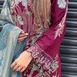 Load image into Gallery viewer, NEW CHEVRON CHIFFON COLLECTION- READY TO WEAR - WITH CHIFFON EMBROIDERED BORDER SCARF