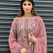 Load image into Gallery viewer, NEW CHEVRON CHIFFON COLLECTION- READY TO WEAR - WITH CHIFFON EMBROIDERED BORDER SCARF
