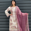 Load image into Gallery viewer, NEW CHEVRON CHIFFON COLLECTION- READY TO WEAR - WITH CHIFFON EMBROIDERED BORDER SCARF