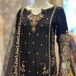 Load image into Gallery viewer, Kashish Vol - 2 Chiffon Shirt With Silk Garara & Net Scarf Eid Collection 2024 -RN04- Black