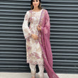 Load image into Gallery viewer, NEW CHEVRON CHIFFON COLLECTION- READY TO WEAR - WITH CHIFFON EMBROIDERED BORDER SCARF