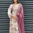 Load image into Gallery viewer, NEW CHEVRON CHIFFON COLLECTION- READY TO WEAR - WITH CHIFFON EMBROIDERED BORDER SCARF