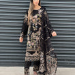 Load image into Gallery viewer, NEW CHEVRON CHIFFON COLLECTION- READY TO WEAR - WITH CHIFFON EMBROIDERED BORDER SCARF