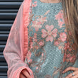 Load image into Gallery viewer, NEW CHEVRON CHIFFON COLLECTION- READY TO WEAR - WITH CHIFFON EMBROIDERED BORDER SCARF