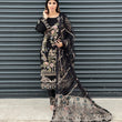 Load image into Gallery viewer, NEW CHEVRON CHIFFON COLLECTION- READY TO WEAR - WITH CHIFFON EMBROIDERED BORDER SCARF