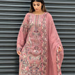 Load image into Gallery viewer, NEW CHEVRON CHIFFON COLLECTION- READY TO WEAR - WITH CHIFFON EMBROIDERED BORDER SCARF