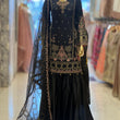 Load image into Gallery viewer, Kashish Vol - 2 Chiffon Shirt With Silk Garara & Net Scarf Eid Collection 2024 -RN04- Black