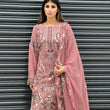 Load image into Gallery viewer, NEW CHEVRON CHIFFON COLLECTION- READY TO WEAR - WITH CHIFFON EMBROIDERED BORDER SCARF