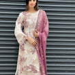 Load image into Gallery viewer, NEW CHEVRON CHIFFON COLLECTION- READY TO WEAR - WITH CHIFFON EMBROIDERED BORDER SCARF