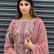 Load image into Gallery viewer, NEW CHEVRON CHIFFON COLLECTION- READY TO WEAR - WITH CHIFFON EMBROIDERED BORDER SCARF