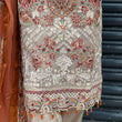 Load image into Gallery viewer, NEW CHEVRON CHIFFON COLLECTION- READY TO WEAR - WITH CHIFFON EMBROIDERED BORDER SCARF