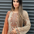 Load image into Gallery viewer, NEW CHEVRON CHIFFON COLLECTION- READY TO WEAR - WITH CHIFFON EMBROIDERED BORDER SCARF