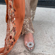 Load image into Gallery viewer, NEW CHEVRON CHIFFON COLLECTION- READY TO WEAR - WITH CHIFFON EMBROIDERED BORDER SCARF