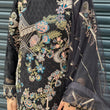 Load image into Gallery viewer, NEW CHEVRON CHIFFON COLLECTION- READY TO WEAR - WITH CHIFFON EMBROIDERED BORDER SCARF