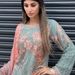 Load image into Gallery viewer, NEW CHEVRON CHIFFON COLLECTION- READY TO WEAR - WITH CHIFFON EMBROIDERED BORDER SCARF