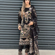 Load image into Gallery viewer, NEW CHEVRON CHIFFON COLLECTION- READY TO WEAR - WITH CHIFFON EMBROIDERED BORDER SCARF