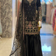 Load image into Gallery viewer, Kashish Vol - 2 Chiffon Shirt With Silk Garara & Net Scarf Eid Collection 2024 -RN04- Black