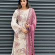 Load image into Gallery viewer, NEW CHEVRON CHIFFON COLLECTION- READY TO WEAR - WITH CHIFFON EMBROIDERED BORDER SCARF