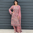 Load image into Gallery viewer, NEW CHEVRON CHIFFON COLLECTION- READY TO WEAR - WITH CHIFFON EMBROIDERED BORDER SCARF