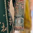 Load image into Gallery viewer, Kashish Vol - 2 Chiffon Shirt With Silk Garara & Net Scarf Eid Collection 2024 -RN02- Bottle Green