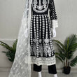 Load image into Gallery viewer, Aabru Luxury Eid Viscose Mirror Maxi - 3 Pcs - Black
