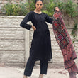 Load image into Gallery viewer, LAIBA-READY TO WEAR- CHIKANKARI EMBROIDERED LAWN WITH LAWN SCARF