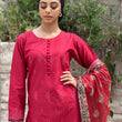 Load image into Gallery viewer, LAIBA-READY TO WEAR- CHIKANKARI EMBROIDERED LAWN WITH LAWN SCARF