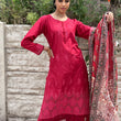 Load image into Gallery viewer, LAIBA-READY TO WEAR- CHIKANKARI EMBROIDERED LAWN WITH LAWN SCARF
