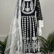 Load image into Gallery viewer, Aabru Luxury Eid Viscose Mirror Maxi - 3 Pcs - Black