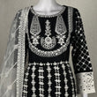 Load image into Gallery viewer, Aabru Luxury Eid Viscose Mirror Maxi - 3 Pcs - Black