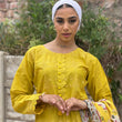Load image into Gallery viewer, LAIBA-READY TO WEAR- CHIKANKARI EMBROIDERED LAWN WITH LAWN SCARF