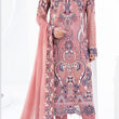 Load image into Gallery viewer, NEW CHEVRON CHIFFON COLLECTION- READY TO WEAR - WITH CHIFFON EMBROIDERED BORDER SCARF