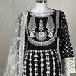 Load image into Gallery viewer, Aabru Luxury Eid Viscose Mirror Maxi - 3 Pcs - Black