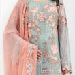 Load image into Gallery viewer, NEW CHEVRON CHIFFON COLLECTION- READY TO WEAR - WITH CHIFFON EMBROIDERED BORDER SCARF