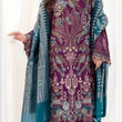 Load image into Gallery viewer, NEW CHEVRON CHIFFON COLLECTION- READY TO WEAR - WITH CHIFFON EMBROIDERED BORDER SCARF