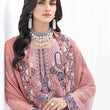 Load image into Gallery viewer, NEW CHEVRON CHIFFON COLLECTION- READY TO WEAR - WITH CHIFFON EMBROIDERED BORDER SCARF