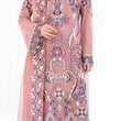 Load image into Gallery viewer, NEW CHEVRON CHIFFON COLLECTION- READY TO WEAR - WITH CHIFFON EMBROIDERED BORDER SCARF