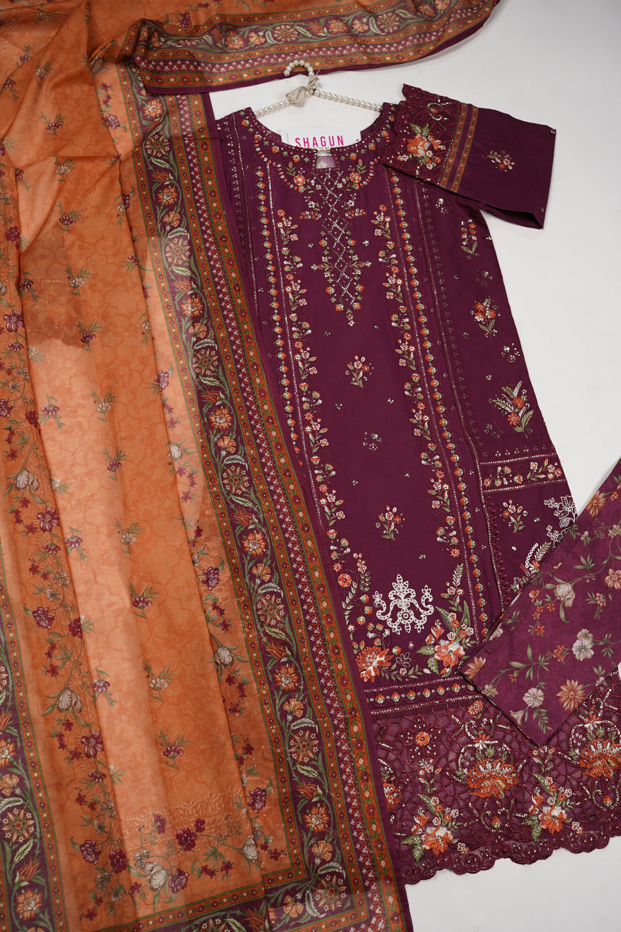 ORIGINAL BIN SAEED EMBROIDERED COTTON EID COLLECTION FH-005