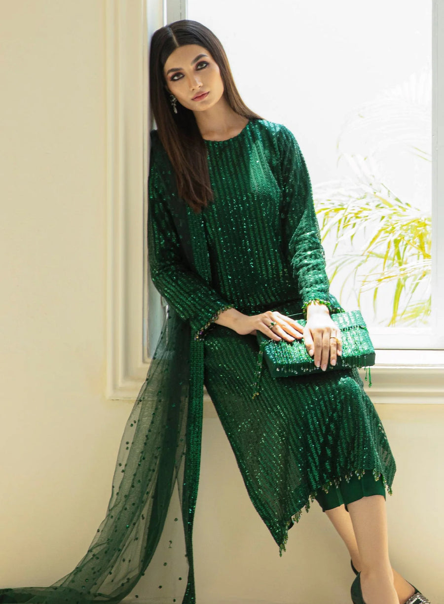 BAROQUE INSPIRED EID COLLECTION GLITTER 3PCS SUIT - 01