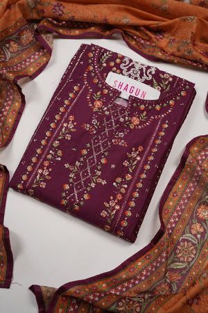 ORIGINAL BIN SAEED EMBROIDERED COTTON EID COLLECTION FH-005