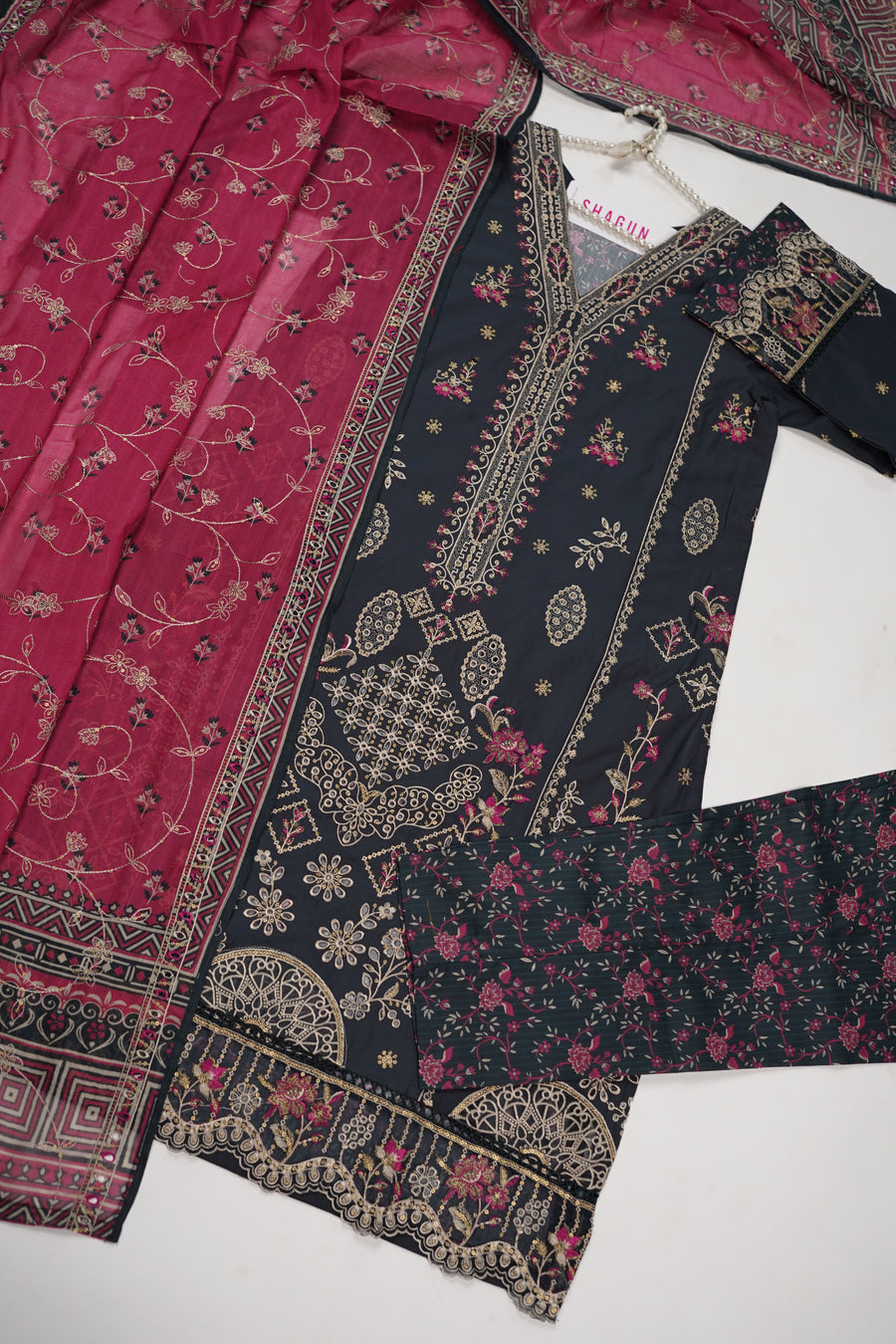 ORIGINAL BIN SAEED EMBROIDERED COTTON EID COLLECTION FH-003
