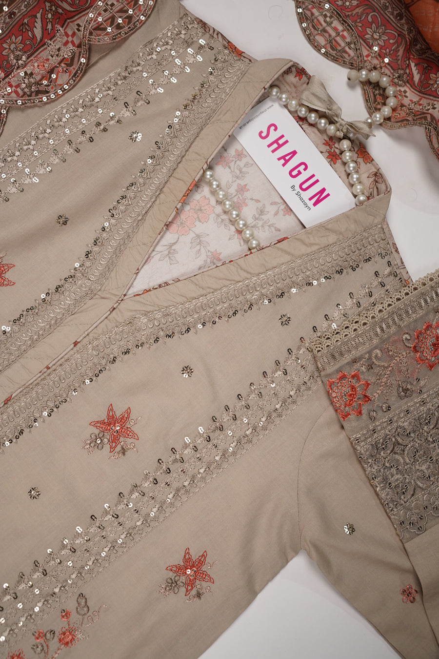 ORIGINAL BIN SAEED EMBROIDERED COTTON EID COLLECTION FH-002