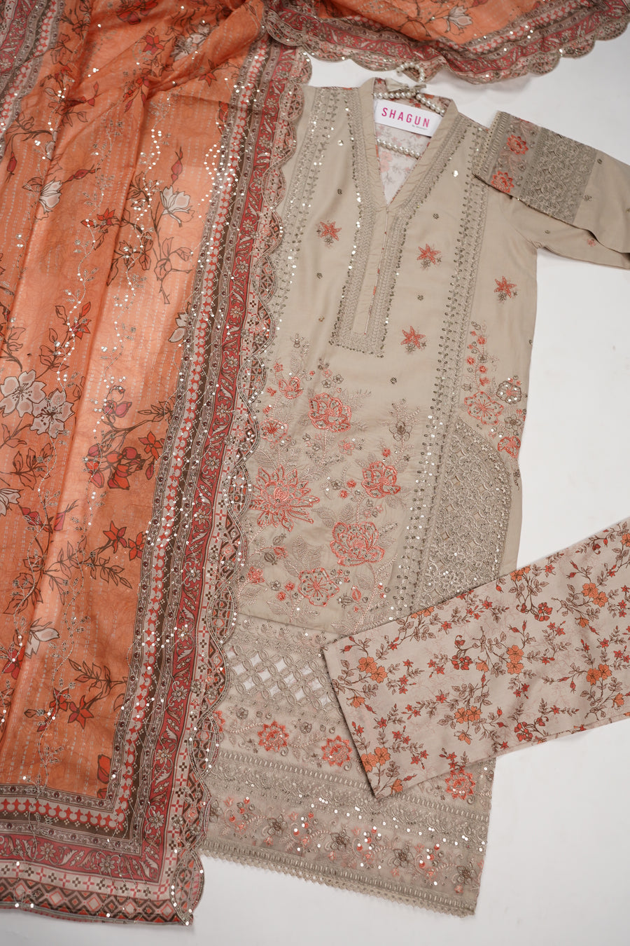 ORIGINAL BIN SAEED EMBROIDERED COTTON EID COLLECTION FH-002