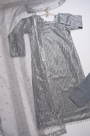 BAROQUE INSPIRED EID COLLECTION GLITTER 3PCS SUIT - 03