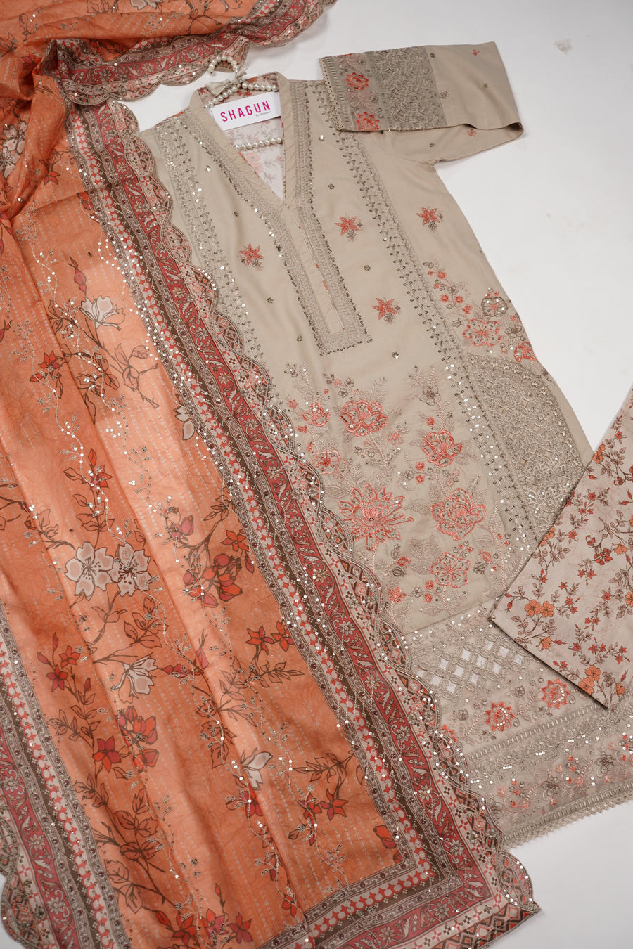 ORIGINAL BIN SAEED EMBROIDERED COTTON EID COLLECTION FH-002
