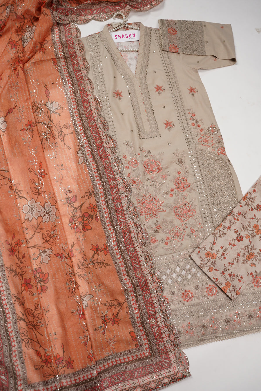 ORIGINAL BIN SAEED EMBROIDERED COTTON EID COLLECTION FH-002