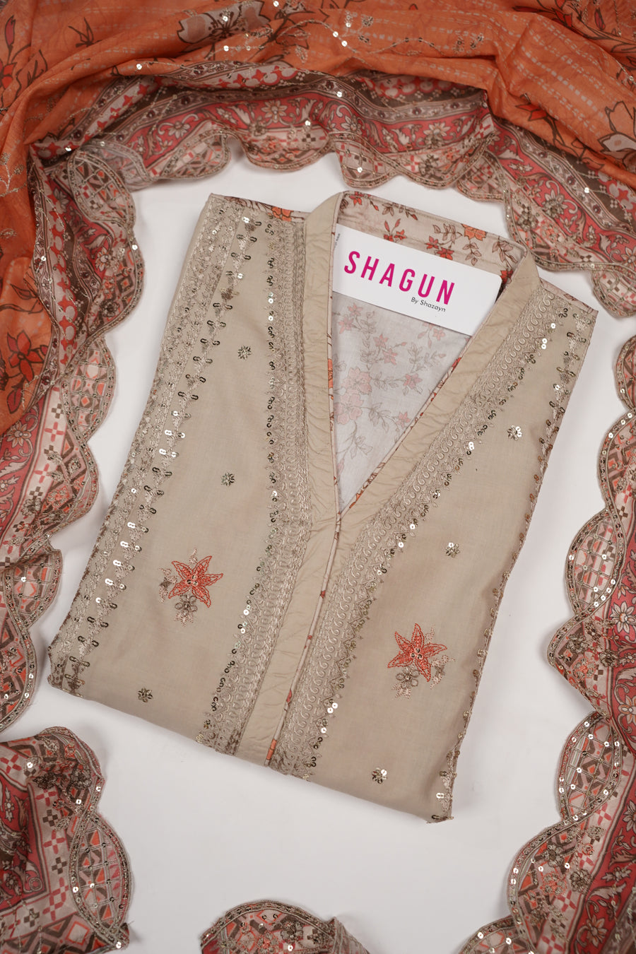 ORIGINAL BIN SAEED EMBROIDERED COTTON EID COLLECTION FH-002