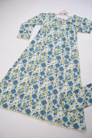 Khaddar Floral Printed 2pcs A-Line Maxi Collection KFP--04