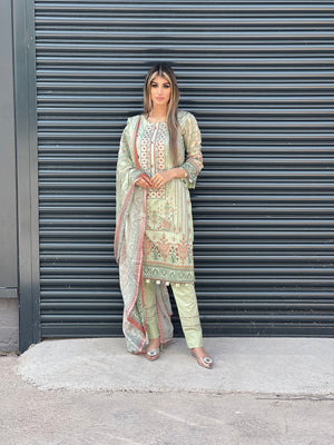 NURUL LUXURY LAWN VOL 1- READY TO WEAR - WITH CHIFFON SCARF